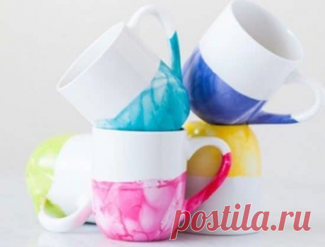 Оригинальный декор чашек — Сделай сам, идеи для творчества - DIY Ideas