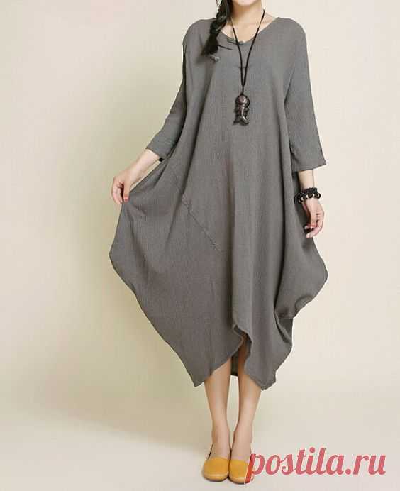 Women Oversize Loose Long summer dress/ Blue/ Pink