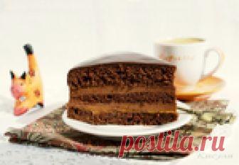 Кофейно-шоколадный торт с абрикосовым джемом
