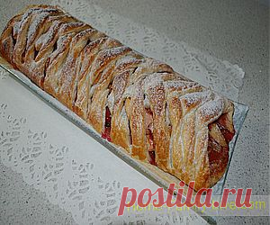 Кулинарные рецепты Плетёнка из слоеного теста &raquo; Кулинарные рецепты