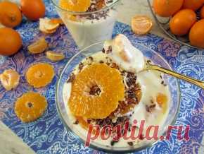 Десерт с мандаринами и белым шоколадом, рецепт с фото.