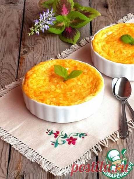 Десертный манный омлет с морковью