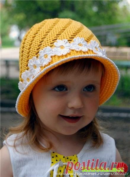 Летние панамки для девочек крючком: схемы с описанием и видео