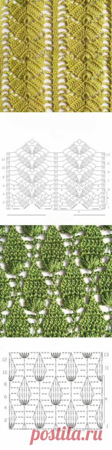 Ажурные узоры крючком