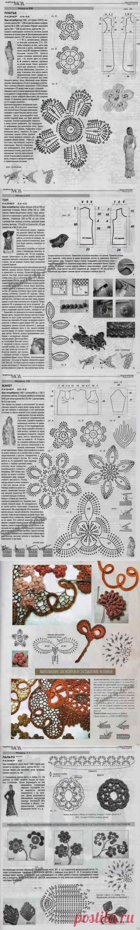 Irish crochet &amp;: одежда ирландским кружевом