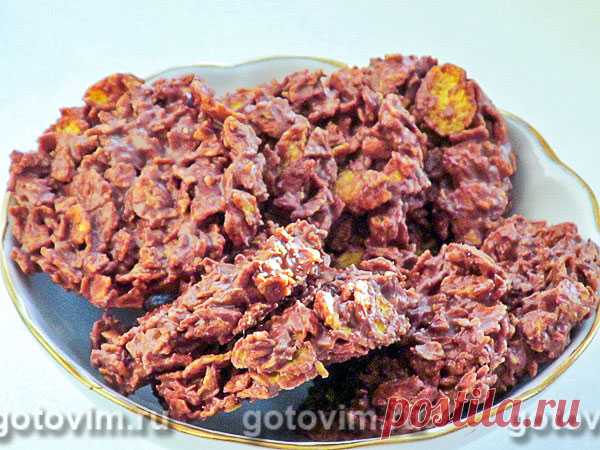 Шоколадное печенье с кукурузными хлопьями «Песчаные розы»