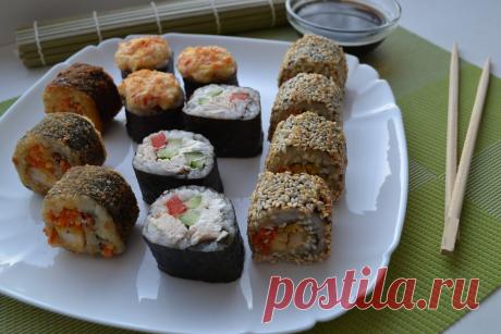 Домашние роллы. Очень вкусный рецепт жареных роллов в кунжуте. Получается много и дешевле в два раза, чем покупные. | Елена/НедОсолила | Яндекс Дзен