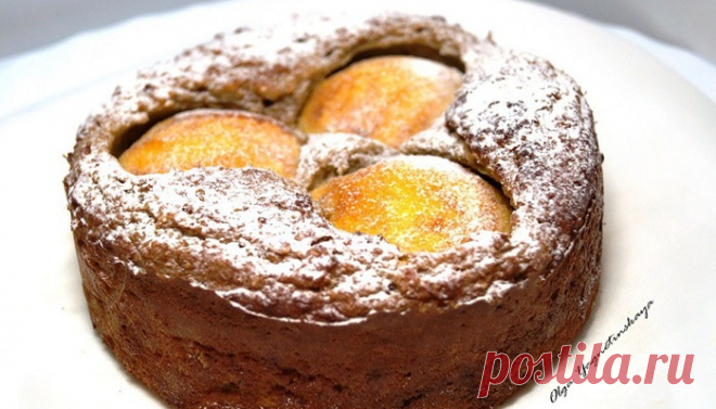 Овсяный пирог с персиками