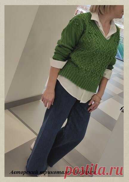 Модель для вязания в модном зеленом | Хобби и развлечения | Яндекс Дзен