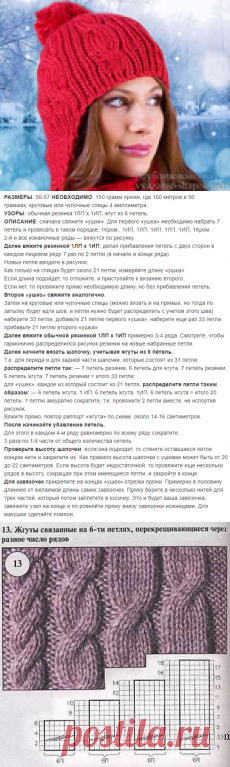 Модная шапка ушанка с завязками спицами