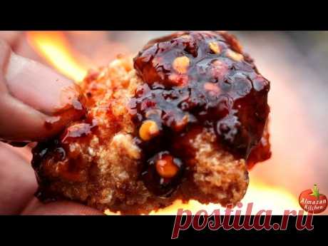 BEST.POPCORN.CHICKEN.EVER! - SUPER CRUNCHY!!! Are you ready for the most crunchy fried chicken? Fresh homemade ingredients and outside cooking near wonderful nature surrounding make this experience something truly special! Behold the ultimate foodporn!

Interested in our custom knives? Write us on Fa
