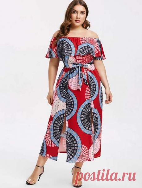 Длинные платья и сарафаны для полных девушек и женщин английского бренда DressLily лето 2019 (60 фото)