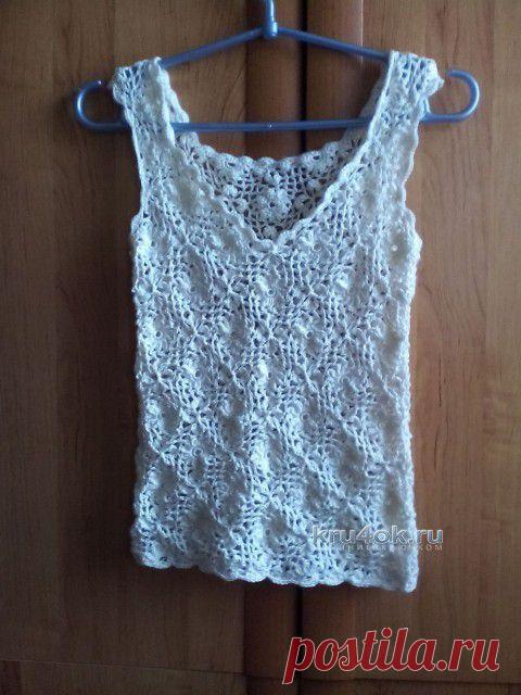 Вязаный крючком топ — работа Юлии - вязание крючком на kru4ok.ru