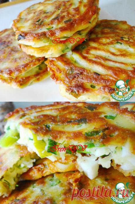 Оладьи с зеленью и вареными яйцами - кулинарный рецепт