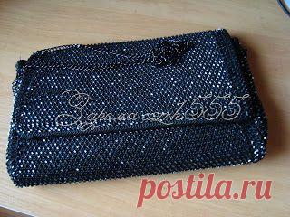 Вяжем с бисером. МК сумки