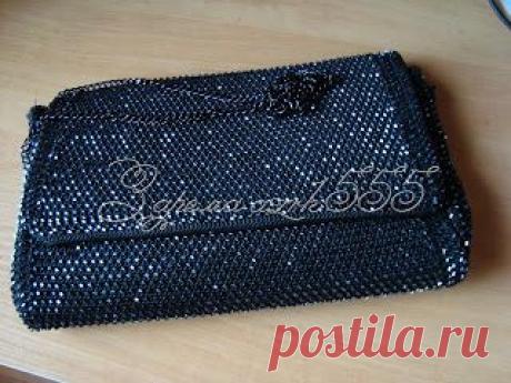 Вяжем с бисером. МК сумки