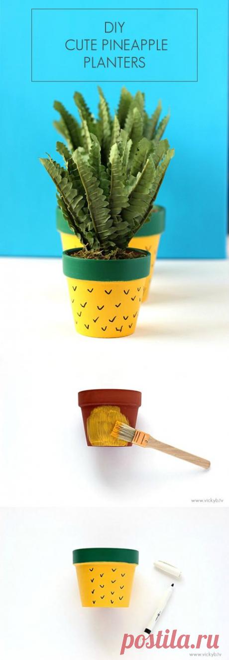 DIY Ананасовое кашпо