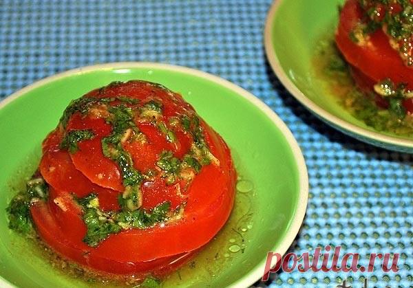 Закуска на миллион — быстрые маринованные помидоры «Вкуснятина».
