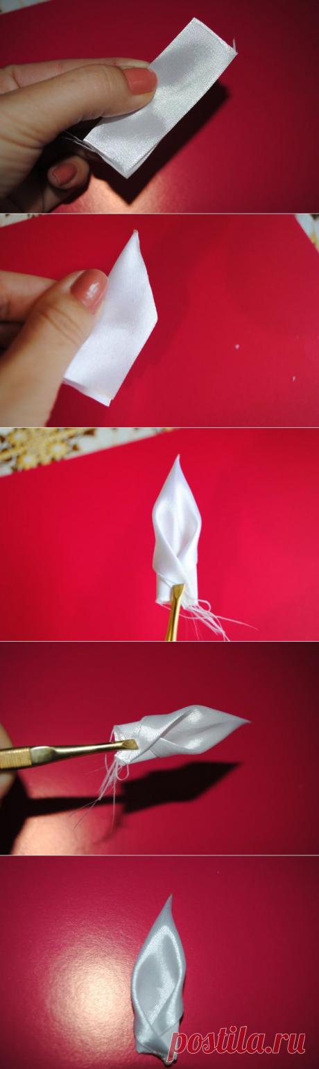 МК по изготовлению острого лепестка для хризантемы: Дневник группы &quot;Канзаши&quot; - Страна Мам