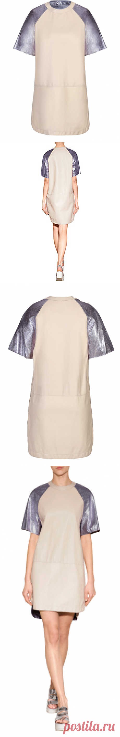 Leather Baseball Dress with Contrast Sleeves from 3.1 PHILLIP LIM | Luxury fashion online | STYLEBOP.com