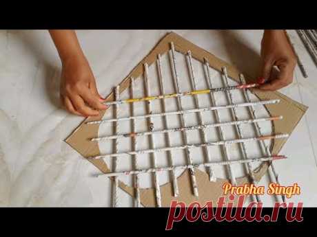 Paper flower wall hanging. Easy wall decoration ideas. Paper craft. Diy wall decor