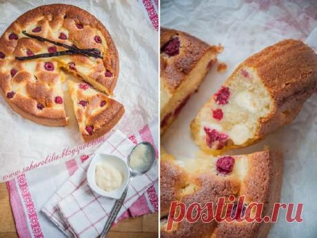 Лучший рецепт малинового пирога с заварным кремом