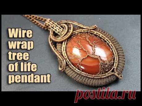 Handmade wire jewelry Valeriy Vorobev. Wire wrapped tree of life pendant.