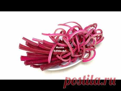 Stem Make Simple Design | Beetroot | Beginners 101 | By Mutita Art Of Fruit And Vegetable Carving Vi