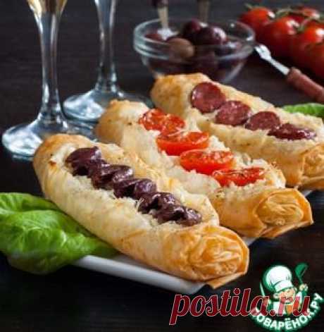 Закусочные рулетики из фило - кулинарный рецепт