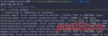 I made a linter for my db schema (not SQL code). Is this a thing, of which I just don't know the name?