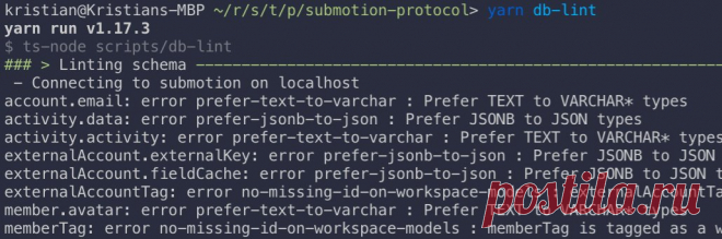 I made a linter for my db schema (not SQL code). Is this a thing, of which I just don't know the name?