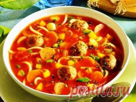 ТОМАТНЫЙ СУП С ФРИКАДЕЛЬКАМИ
