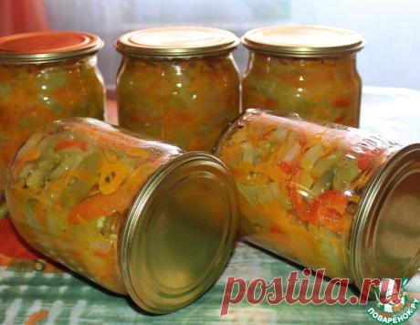 Салат из зелёных помидоров "Осенний" – кулинарный рецепт