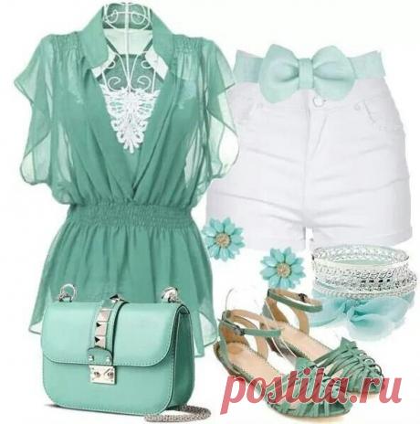 Подборка образов с трендовым мятным оттенком. — Модно / Nemodno