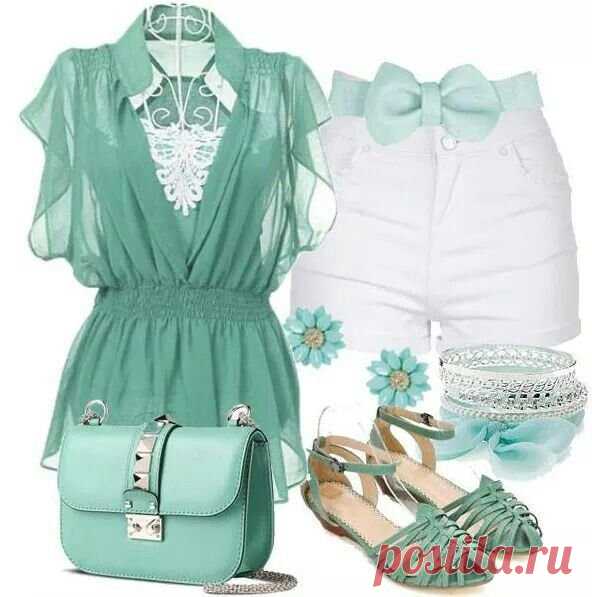 Подборка образов с трендовым мятным оттенком. — Модно / Nemodno