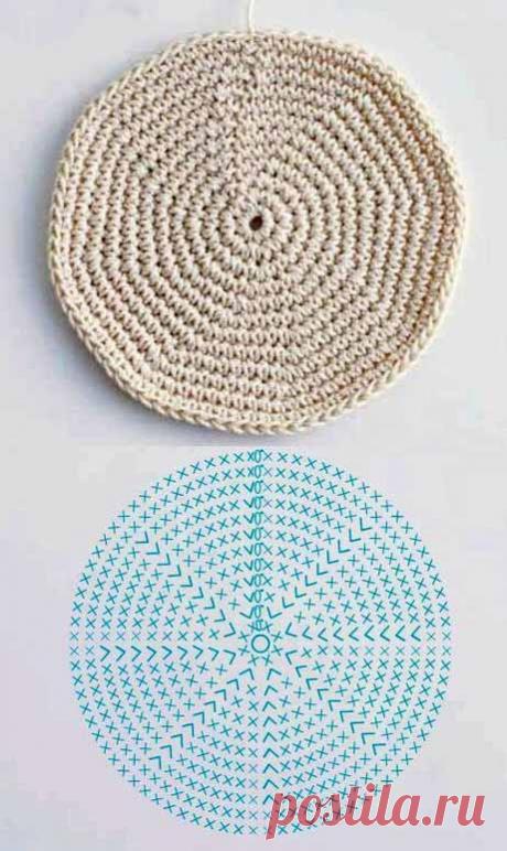 Как вязать круг и овал крючком, идеальная схема вязания!