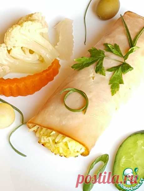 Ветчинный ролл с рисом, яйцом, сыром - кулинарный рецепт