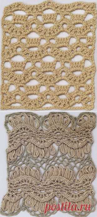 Схемы ажурных узоров крючком