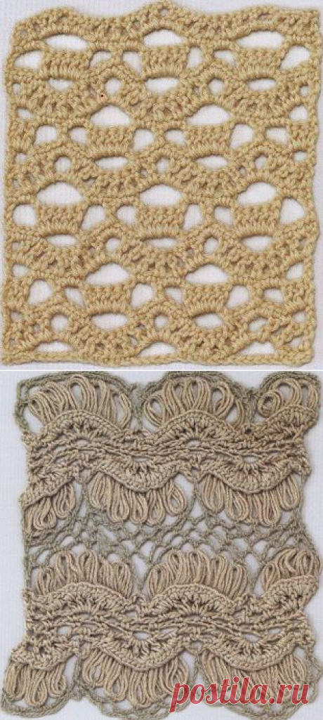 Схемы ажурных узоров крючком