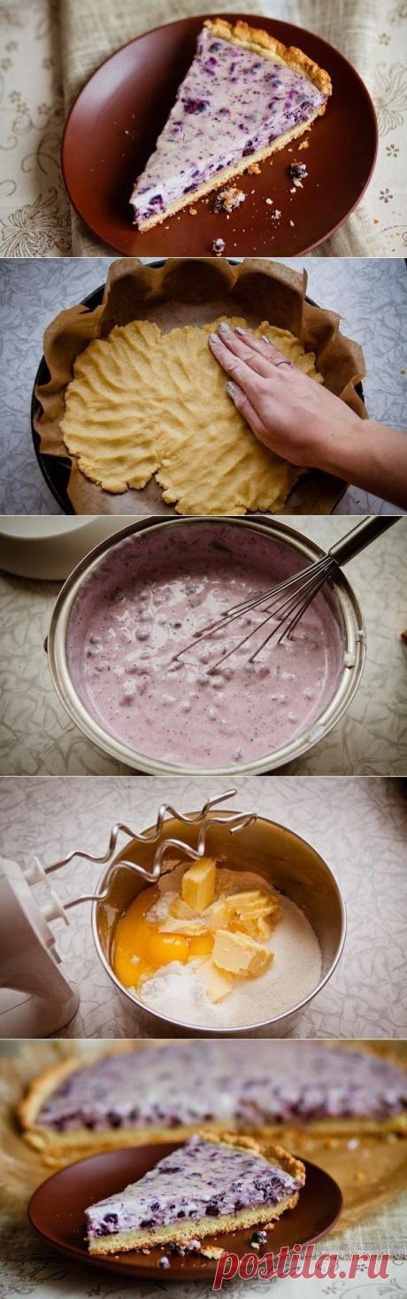 Черничный пирог с творогом