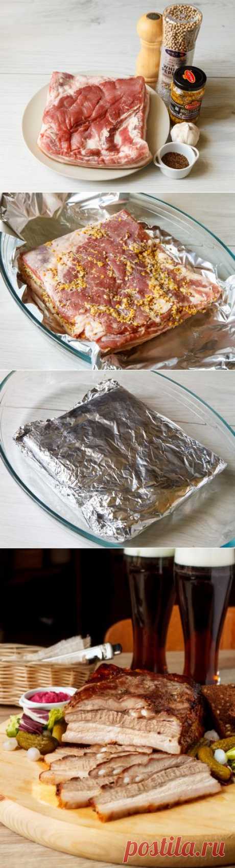 Запеченная свиная грудинка в медовой глазури