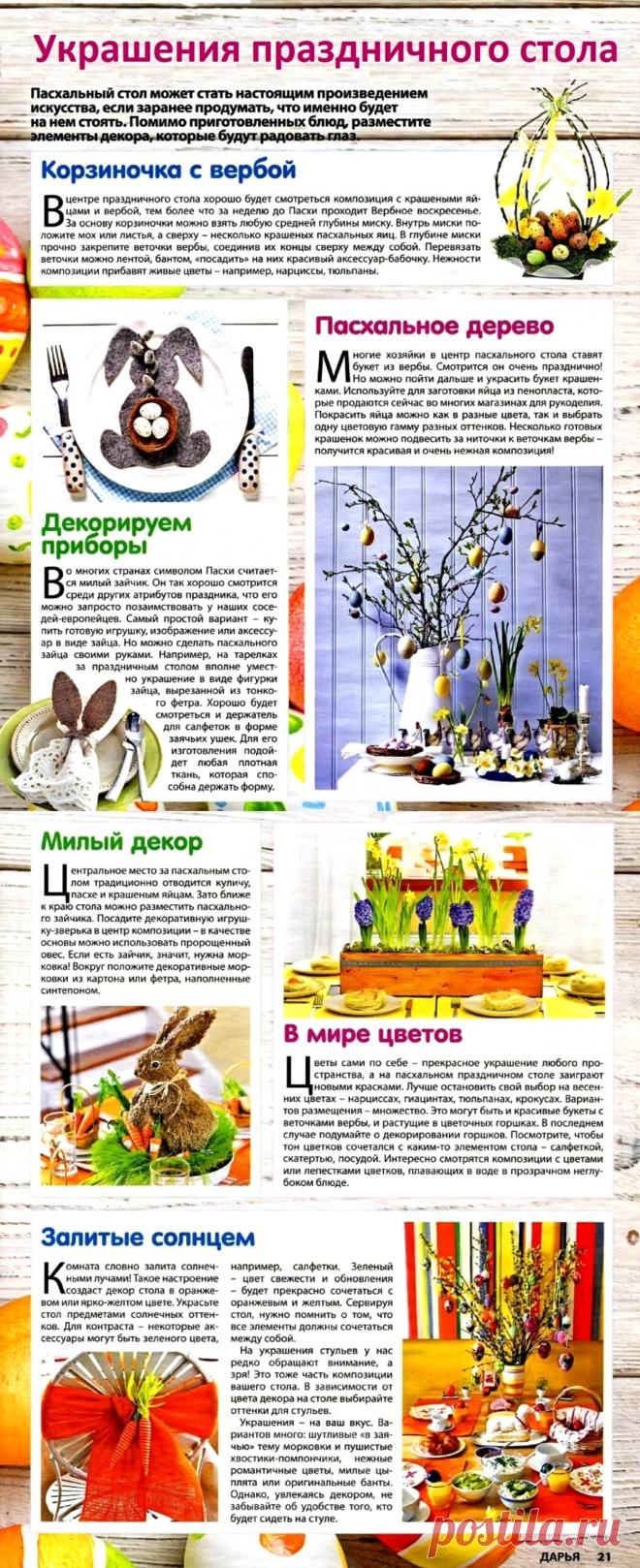 Украшения праздничного стола