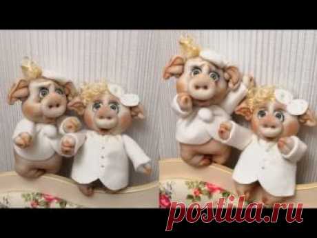 Мастер класс. Глаша и Гаврюша. Свинки из капрона.