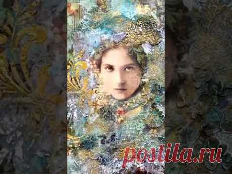 Техники Окисленного Кружева, работы учеников онлайн курса #mixedmediaart #collage #painting