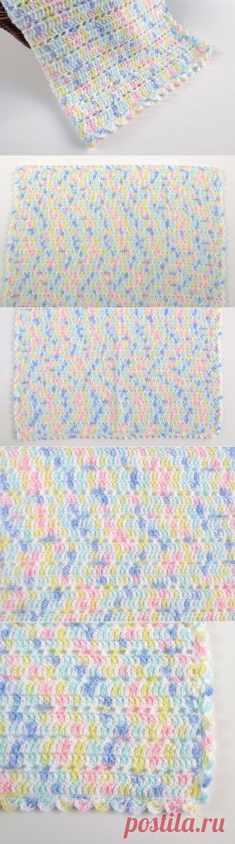 Crochet Pastel Baby Blanket with Scallop от Misspamsliltreasures