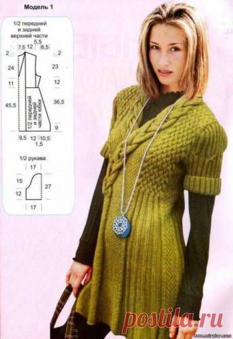 Вязаное платье - туника