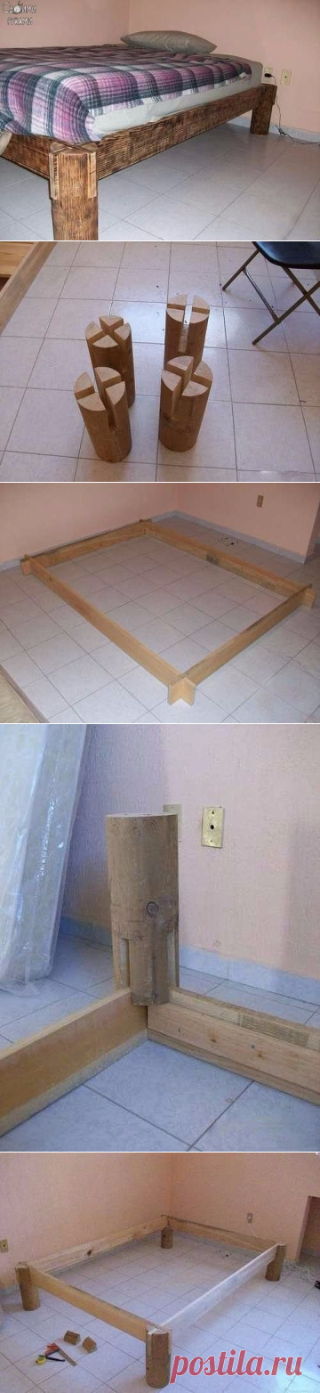 Кровать из дерева своими руками