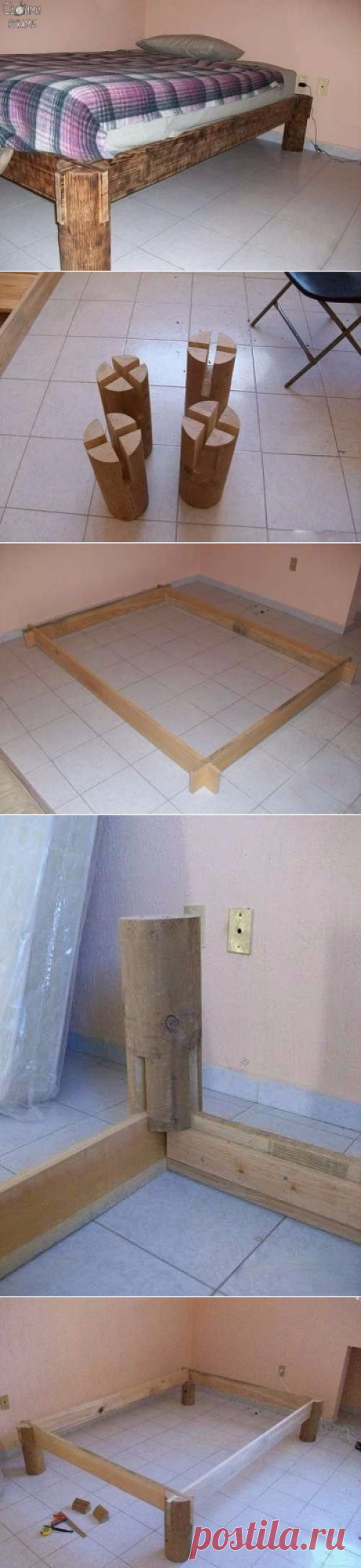 Кровать из дерева своими руками