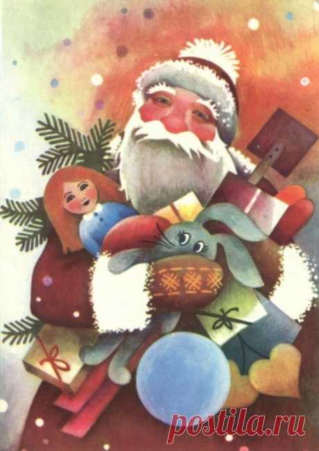 Советские новогодние открытки (335 работ) » Страница 2 » Картины, художники, фотографы на Nevsepic