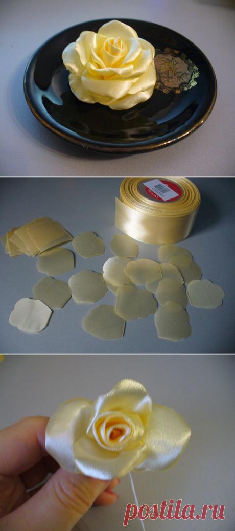 Мастер-Класс: роза из атласа
